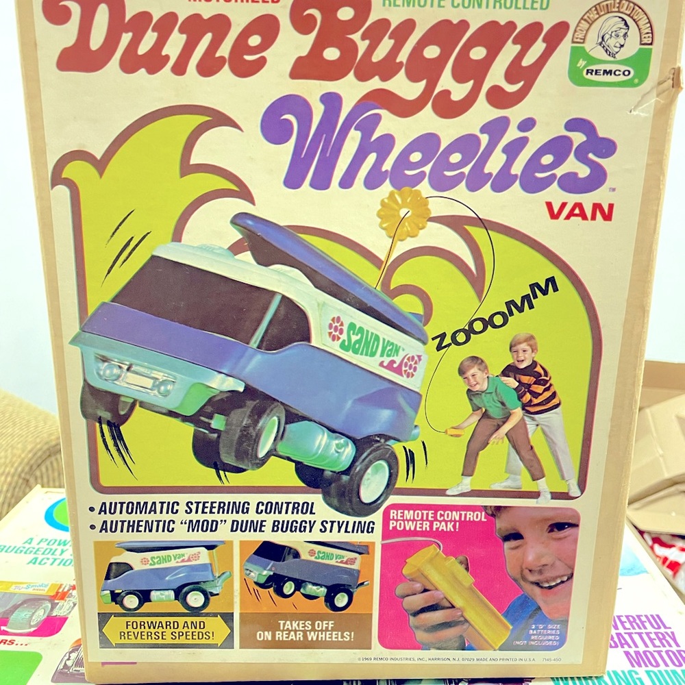 1970 REMCO - NIB - Authentic “MOD” Dun Buggy Wheelies Van toy.